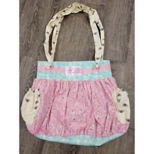 Ricrac & Ruffles Pink Floral Ruffles Diaper Bag Duffle Tote Fabric Girl Shoulder